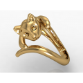 Γυναικείο χρυσό δαχτυλίδι γάτα
