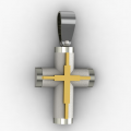 10262 / 14 καράτια, κόκκινο, χρυσό, λευκόχρυσο, σταυρός, γυναικείος Σταυροί