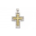 10470 /  14 καράτια, κόκκινο, χρυσό, λευκόχρυσο, σταυρός, γυναικείος Σταυροί