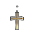 10497 / 14 καράτια, κόκκινο, χρυσό, λευκόχρυσο, σταυρός, ανδρικός Σταυροί