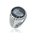 Δαχτυλίδι ασημένιο με την κεφαλή του Πλάτωνα