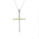 Σταυρός  γυναικείος λευκόχρυσος - Image 2
