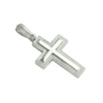 Σταυρός  ανδρικός λευκόχρυσος
