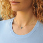 Κολιέ πουάρ με άκουα μαρίνα πέτρες - Image 2