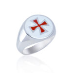 Δαχτυλίδι ασημένιο με των σταυρό των Ναϊτών ιπποτών