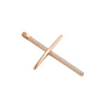 Σταυρός γυναικείος με ζιργκόν πέτρες