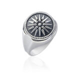 Δαχτυλίδι ασημένιο τον ήλιο της Βεργίνας