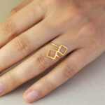 Δαχτυλίδι γυναικείο με ρόμβους - Image 2