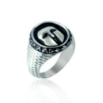 Δαχτυλίδι ασημένιο με περικεφαλαία Σπαρτιάτη οπλίτη